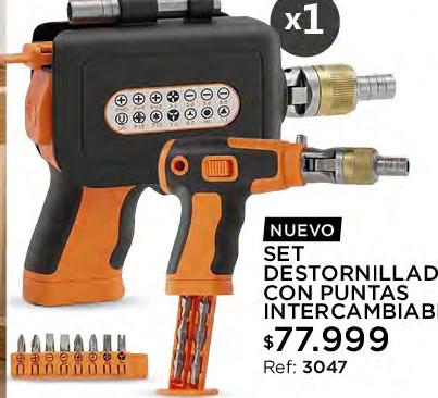 Set Destornillador con Puntas Intercambiables